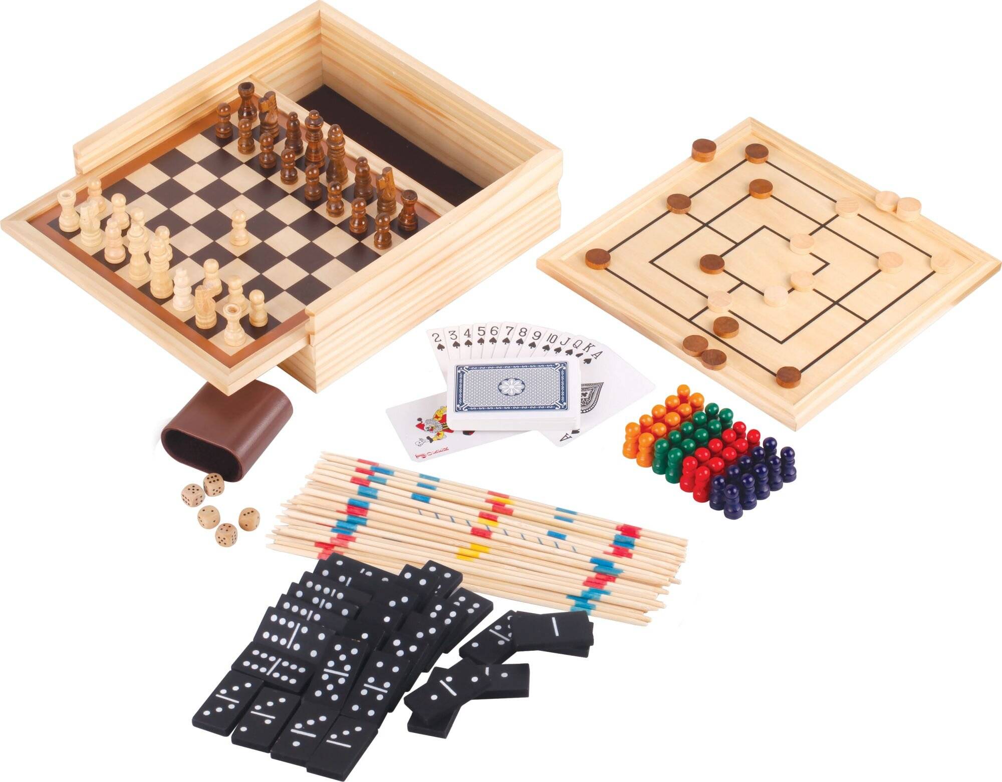 Vedes Natural Games Holz Spielesammlung 50 in 1