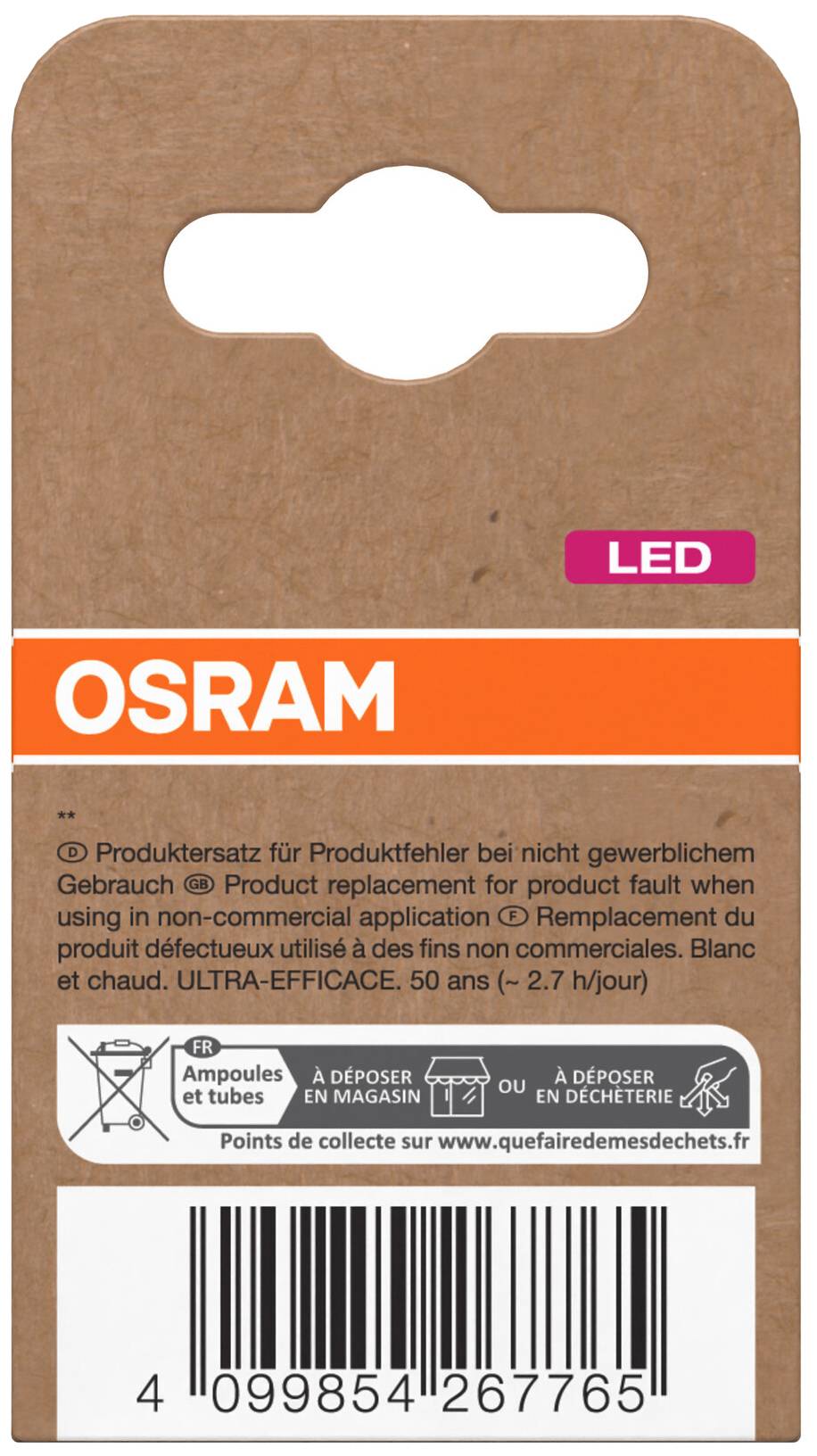 OSRAM LED-Reflektorlampe, GU10, 2,5 W, 2700 K, EEK: A, 450 lm, warmweiß