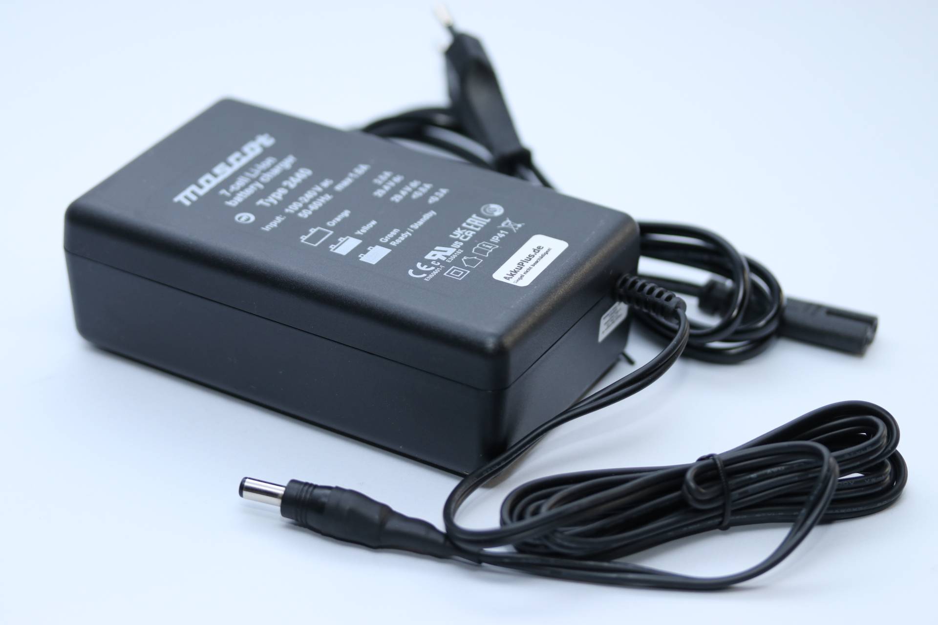 Ersatzladegerät SSLC058V29 für Tilt 500 e - 24 Volt Li-Ion Akku - 25,2 Volt 2,5A Li-Ion mit DC-Stecker 2,5 mm x 5,5mm