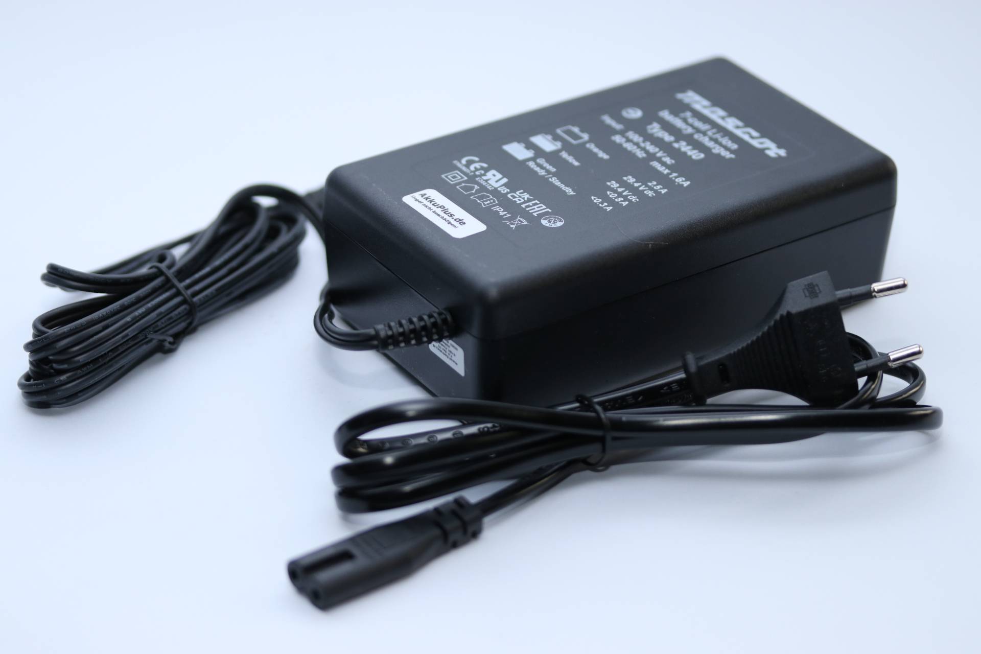 Ersatzladegerät SSLC058V29 für Tilt 500 e - 24 Volt Li-Ion Akku - 25,2 Volt 2,5A Li-Ion mit DC-Stecker 2,5 mm x 5,5mm