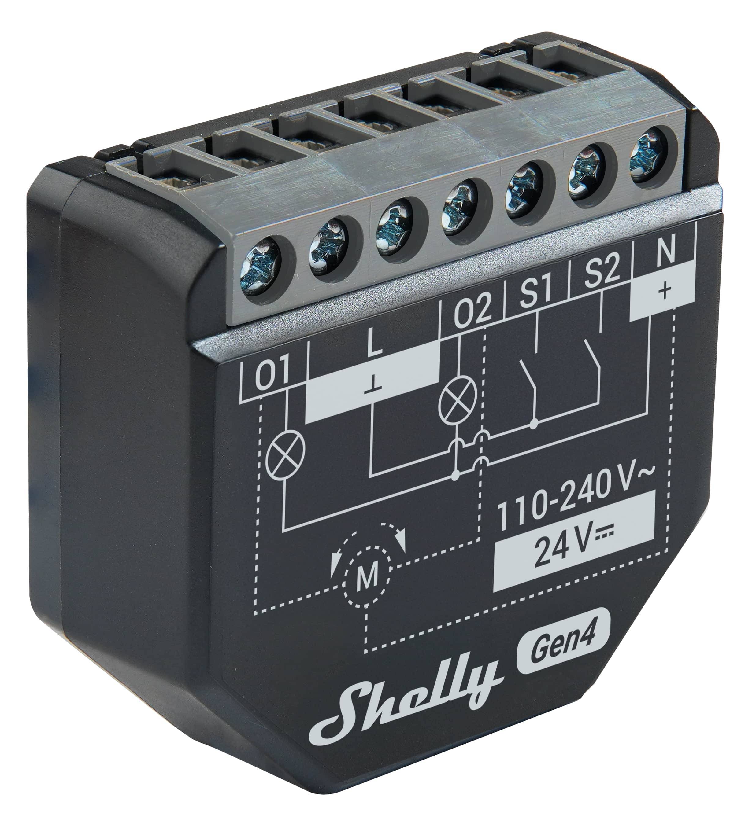 SHELLY WLAN-Schaltaktor 2PM Gen4, 2 Kanal, WLAN, Matter, Bluetooth, 4 Stück