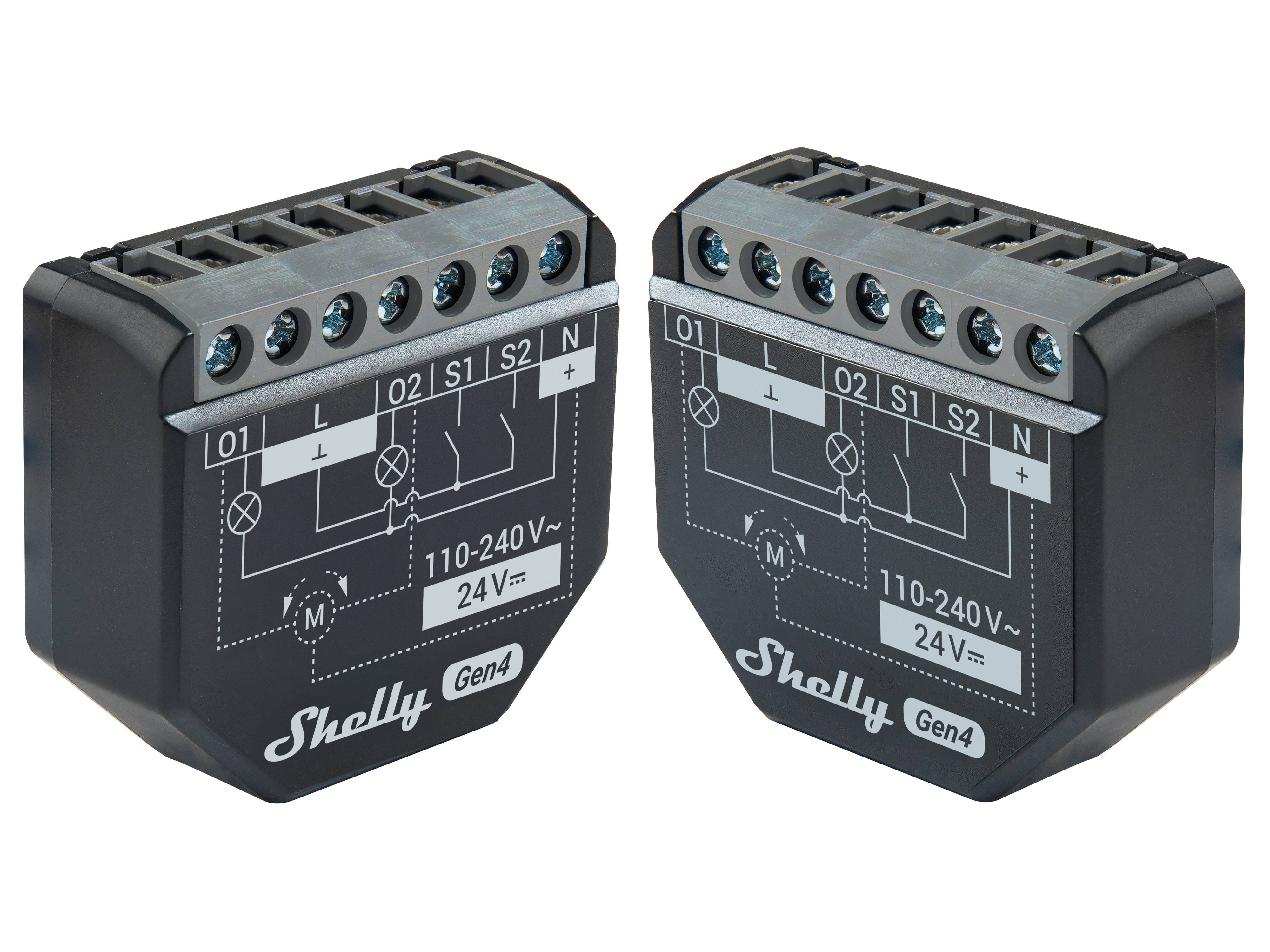 SHELLY WLAN-Schaltaktor 2PM Gen4, 2 Kanal, WLAN, Matter, Bluetooth, 2 Stück