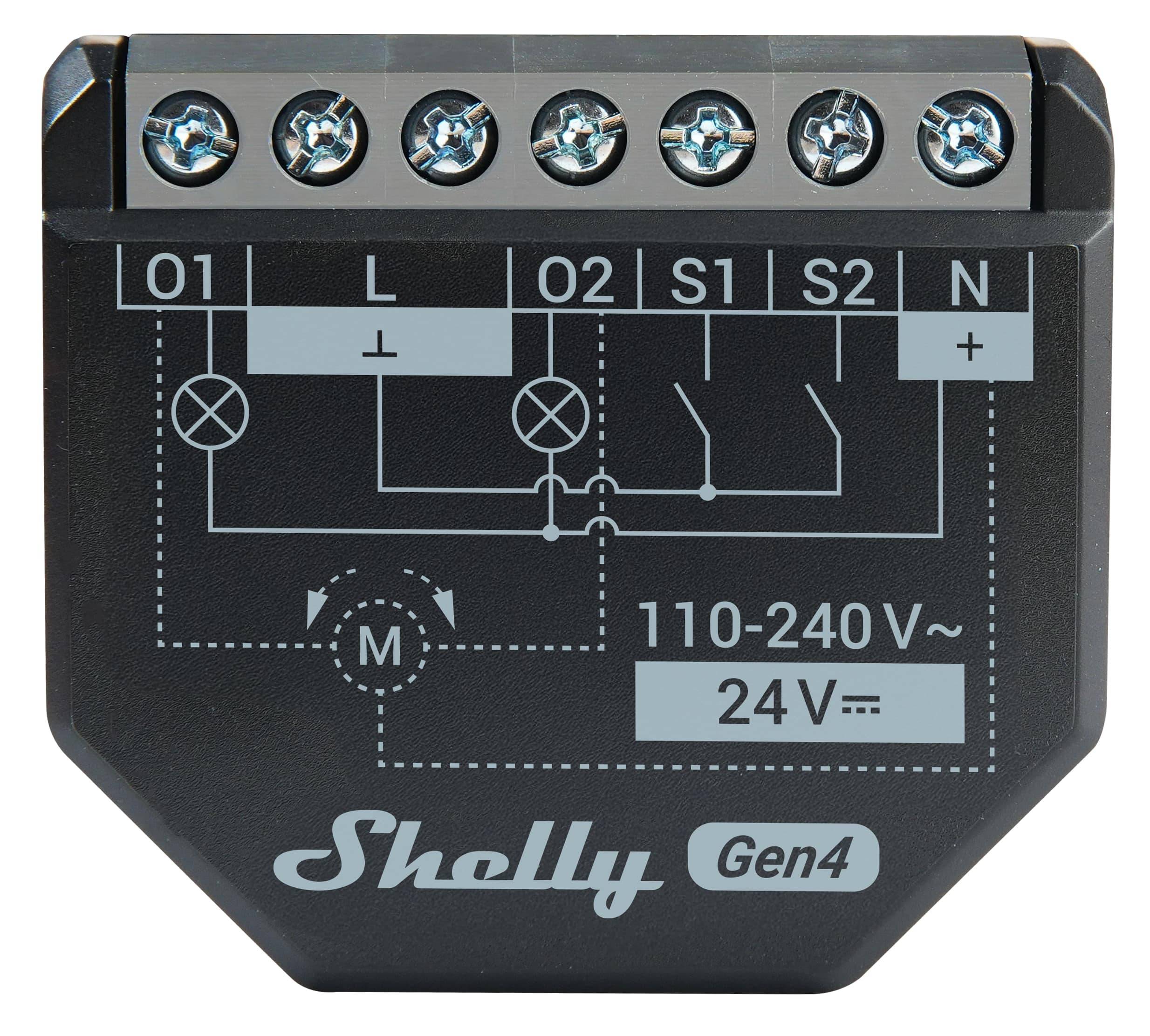 SHELLY WLAN-Schaltaktor 2PM Gen4, 2 Kanal, WLAN, Matter, Bluetooth