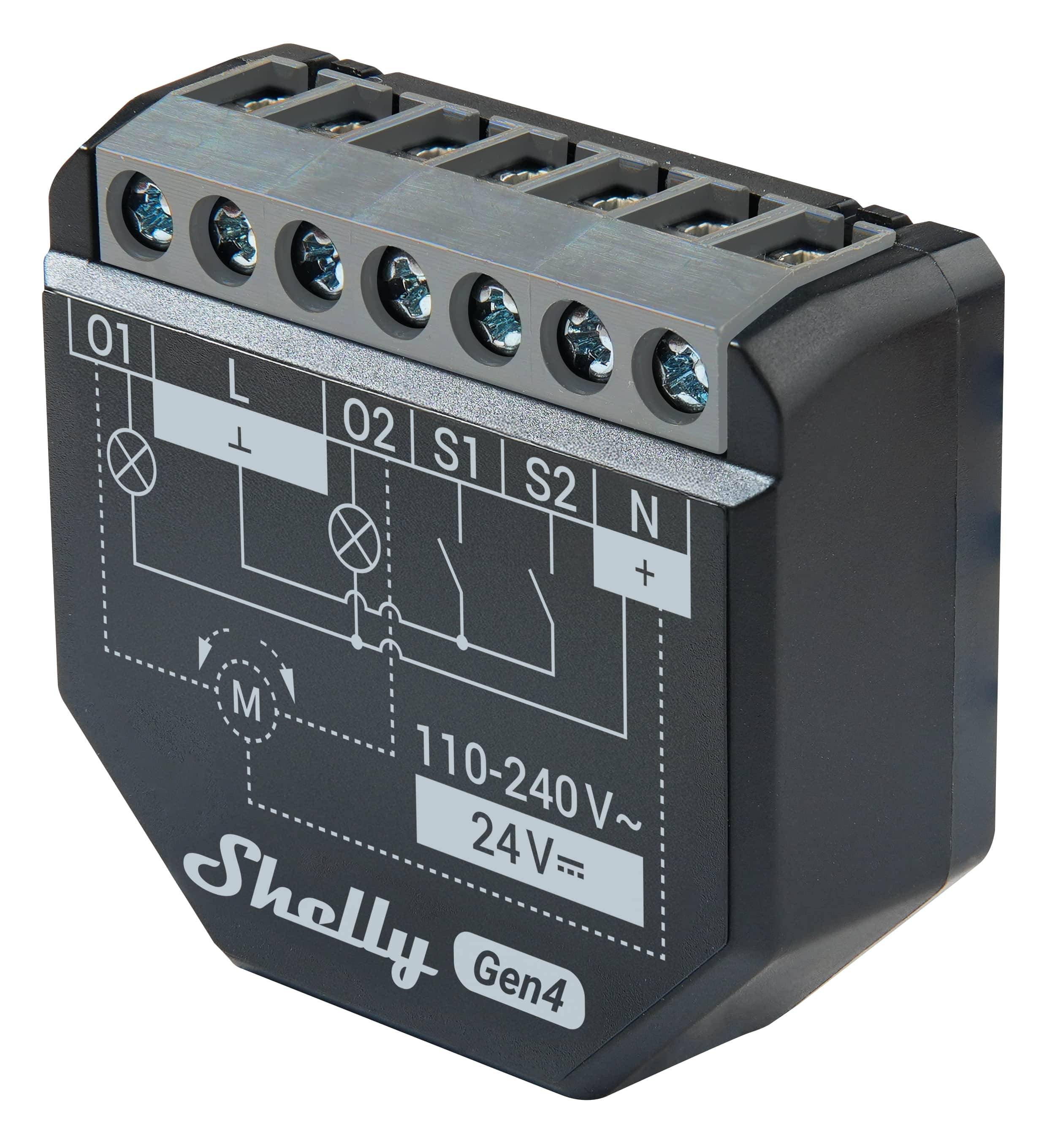 SHELLY WLAN-Schaltaktor 2PM Gen4, 2 Kanal, WLAN, Matter, Bluetooth, 2 Stück