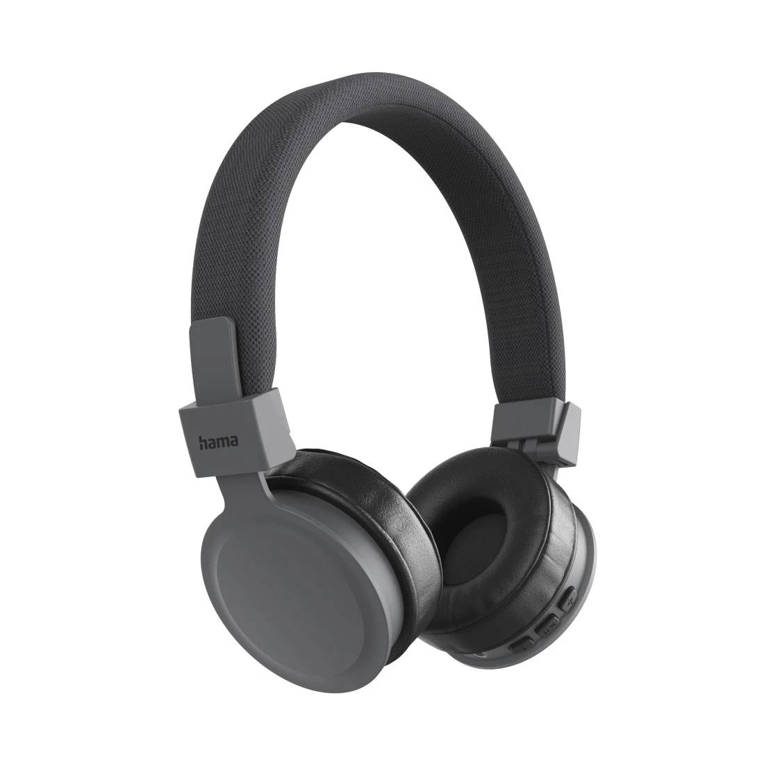 Schwarze Over-Ear-Kopfhörer mit gepolstertem Kopfbügel und Ohrpolstern, auf weißem Hintergrund dargestellt.