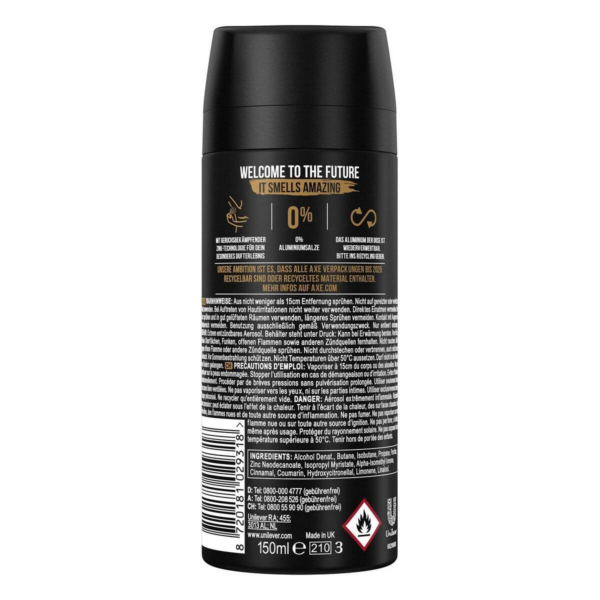 Axe Kollision Leder Cookies Deodorant 150ml