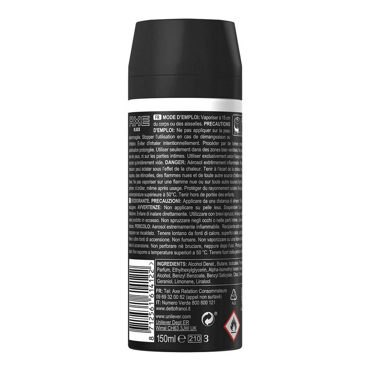 Axe Black Desodorante 150ml Spray