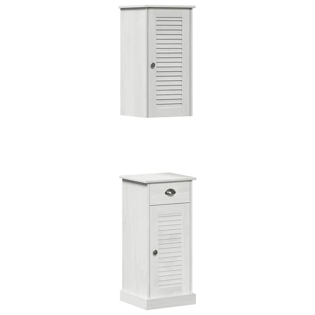 vidaXL Badezimmerschrank VIGO 2 pcs Weiß und Antikweiß 37 x 34 x 80 cm