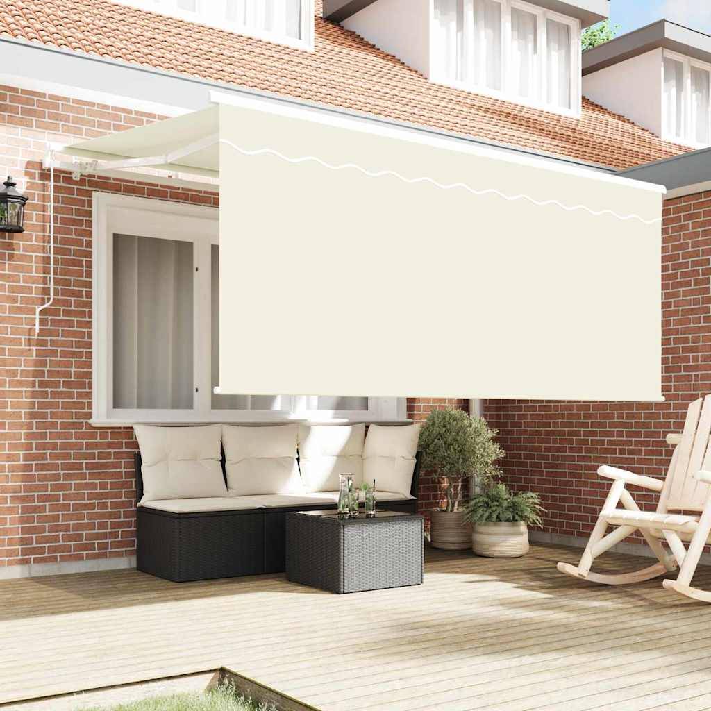 vidaXL Einziehbare Markise Creme 300 x 200 cm Stoff