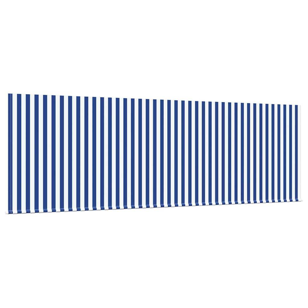 vidaXL Einziehbare Markise Blau und Weiß 400 x 200 cm
