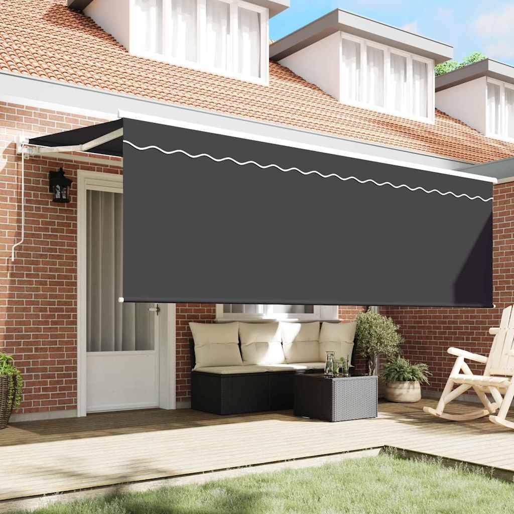 vidaXL Einziehbare Markise Creme 350 x 200 cm Polyester und Aluminium
