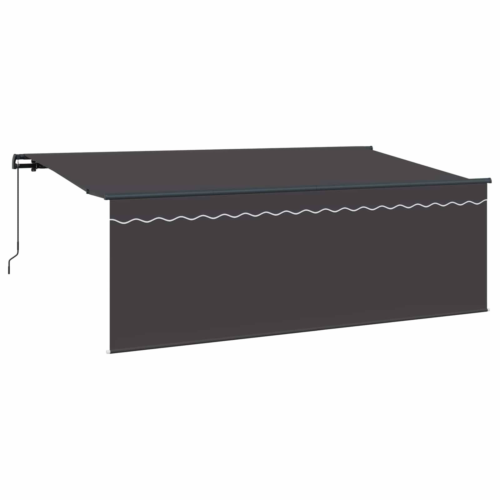 vidaXL Einziehbare Markise Anthrazit 350 x 200 cm