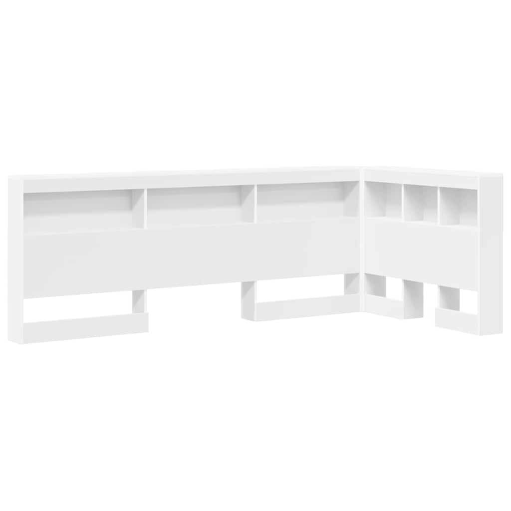 vidaXL Aufbewahrungskopfteil mit Regal Weiß 80 cm Holzwerkstoff