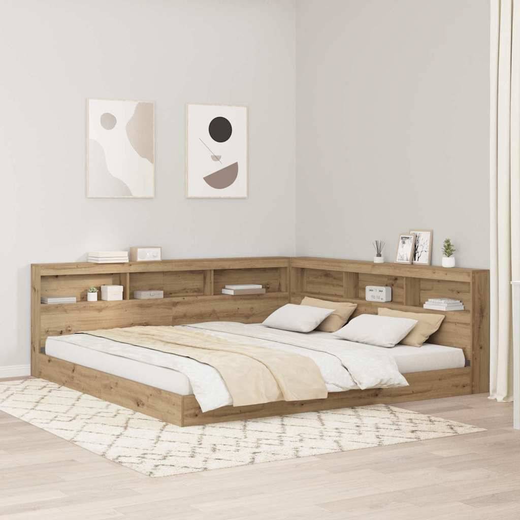 vidaXL Aufbewahrungskopfteil Artisan-Eiche 200 cm Holzwerkstoff