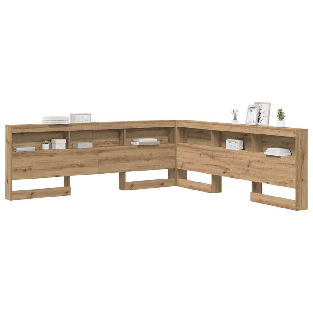 vidaXL Aufbewahrungskopfteil Artisan-Eiche 200 cm Holzwerkstoff