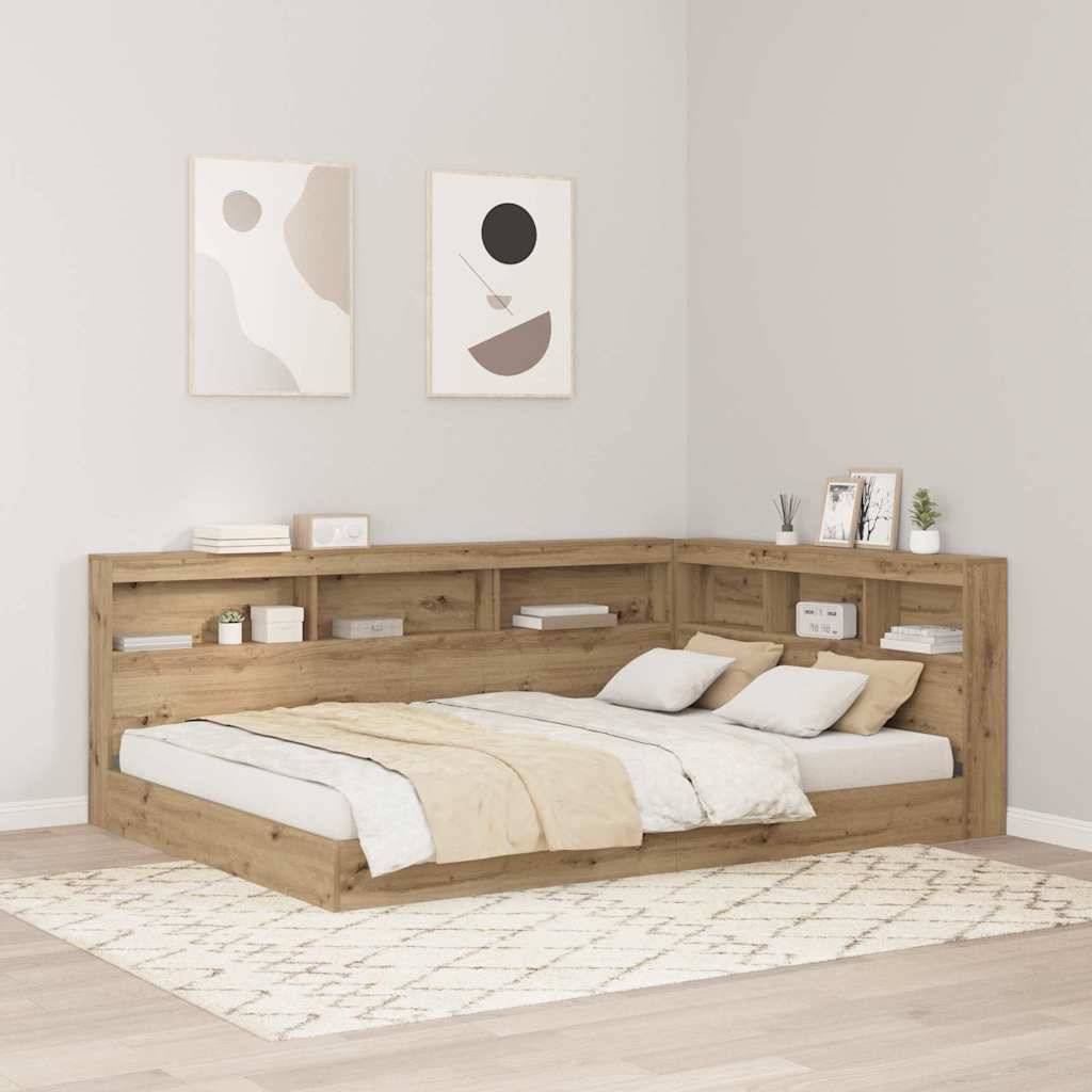 vidaXL Aufbewahrungskopfteil Artisan-Eiche 160 cm Holzwerkstoff