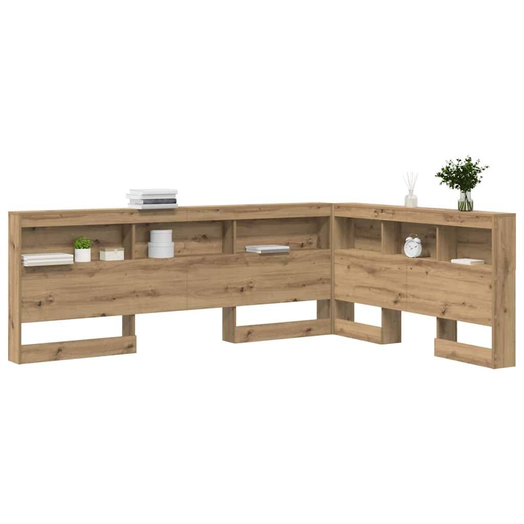 vidaXL Aufbewahrungskopfteil Artisan-Eiche 160 cm Holzwerkstoff