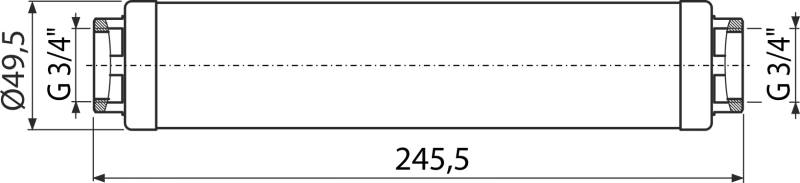 Alcadrain PureX Wasserenthärter Reduzierung von Kalkablagerungen 3/4"