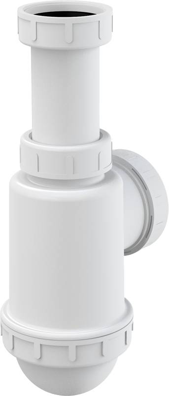 Alcadrain Spülbeckensiphon mit einer Überwurfmutter 6/4"