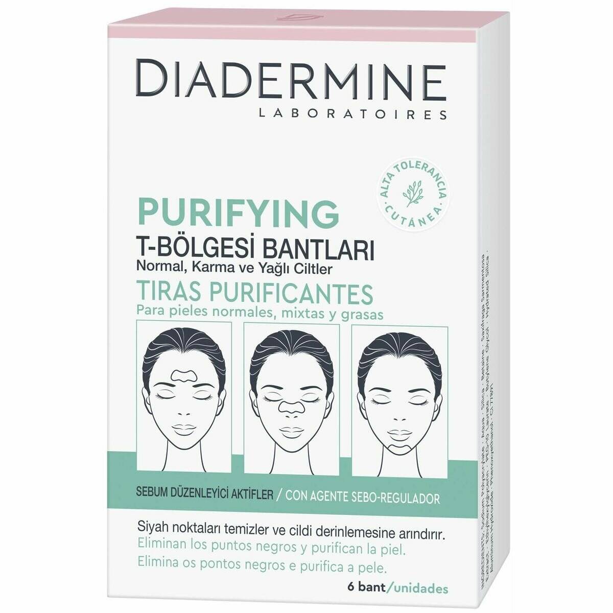 Diadermine Purifying Strips Normal Combination Haut 6 Stücke