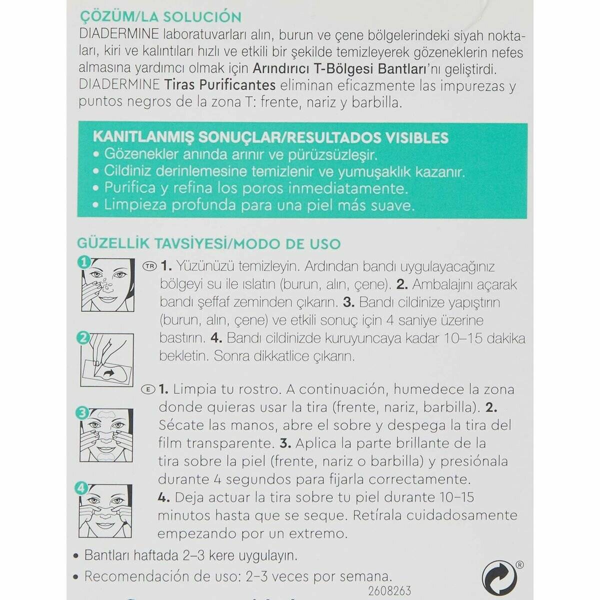 Diadermine Purifying Strips Normal Combination Haut 6 Stücke