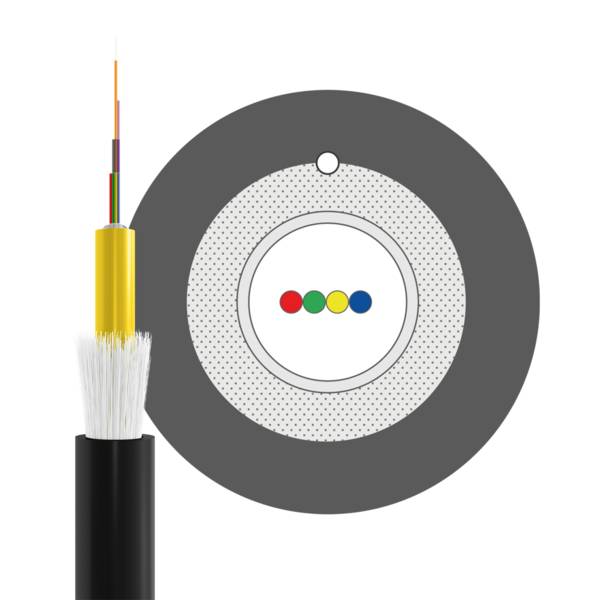 INFRALAN® A-DQ(ZN)B2Y OS2 4E (1x4) -- Fca 2000N schwarz 5,8mm G657A1 Glasfaserverkabelung Glasfaser