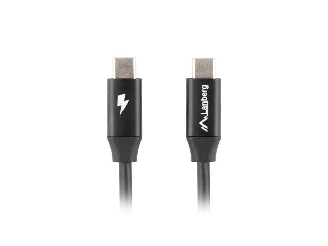 LANBERG USB-C M/M USB2 Kabel 1,0m QUICK CHARGE 4.0 schwarz Multimedia-Technik USB-Kabel