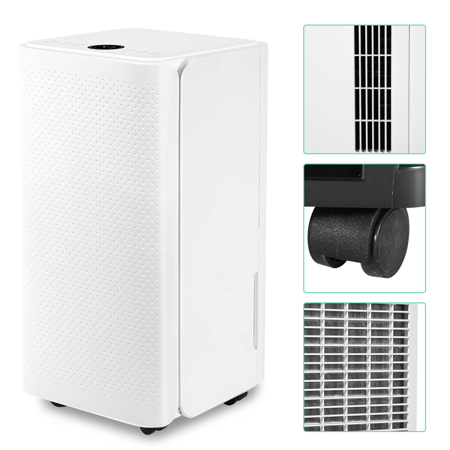 Luftentfeuchter 16L/Tag Lufttrockner, 20m²-25m², Raumentfeuchter 38dB, mit Wassertank Dehumidifier