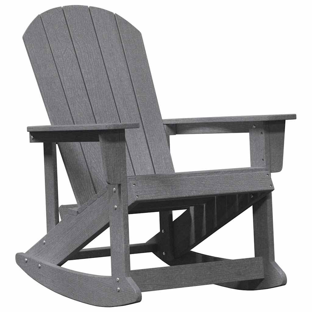 vidaXL Adirondack Schaukelstühle 2 pcs Hellgrau HDPE