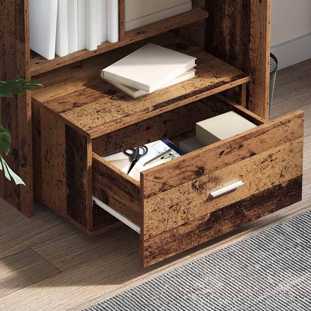 vidaXL Schreibtisch Altholz 131,5 x 50 x 106,5 cm Holzwerkstoff