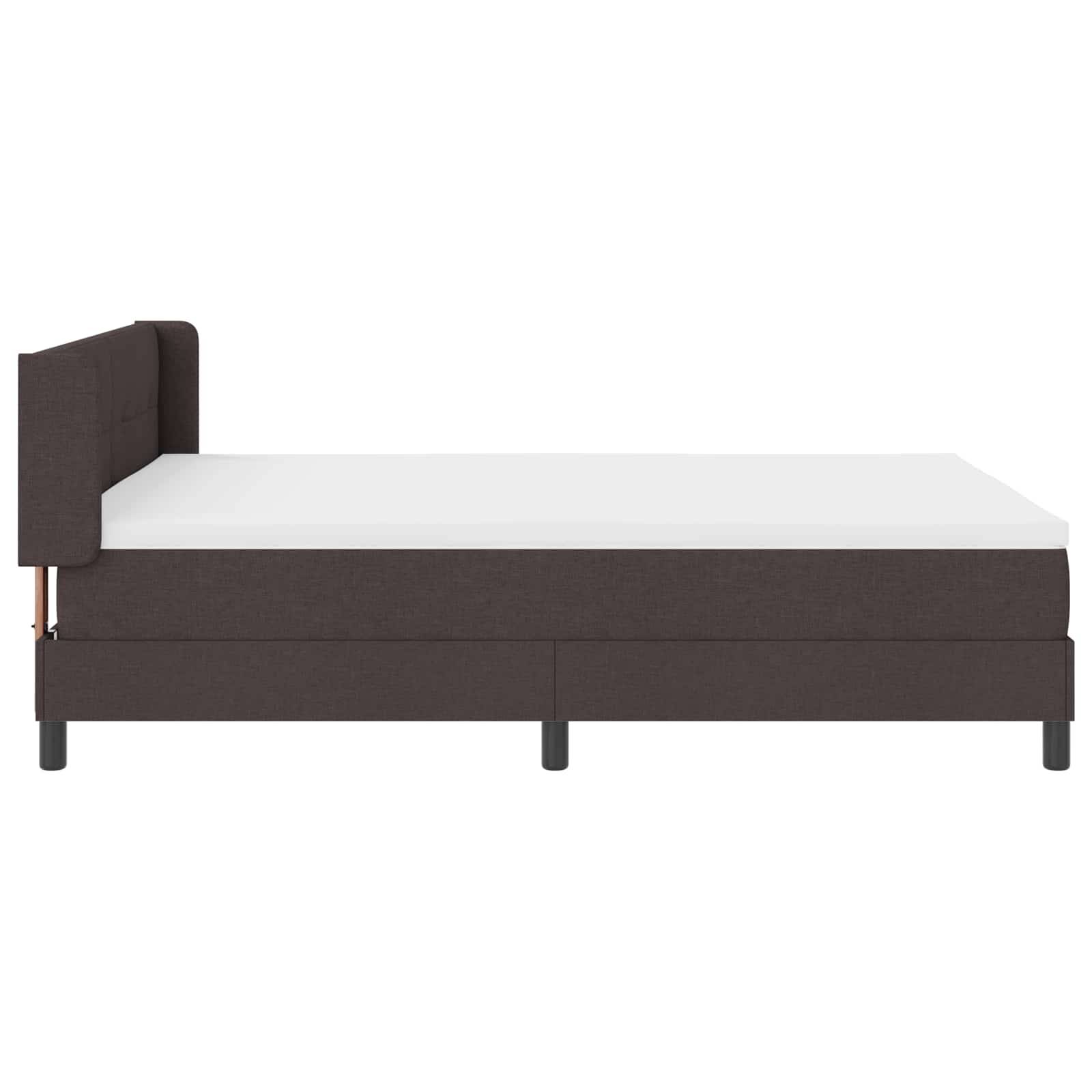 vidaXL Boxspringbett mit Kopfteil Dunkelbraun 200 x 160 cm Stoff