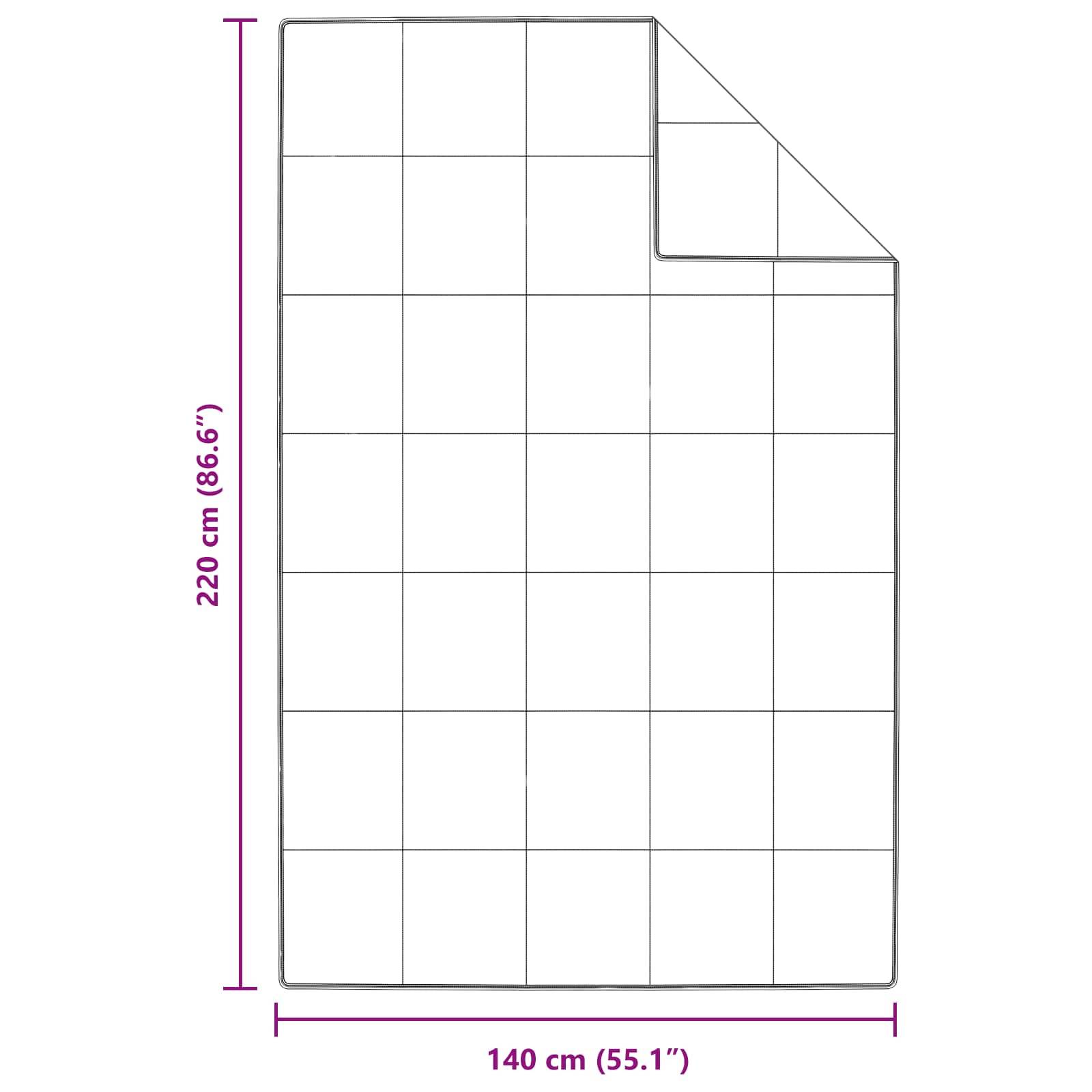 Decke in der Größe 220 cm (86,6