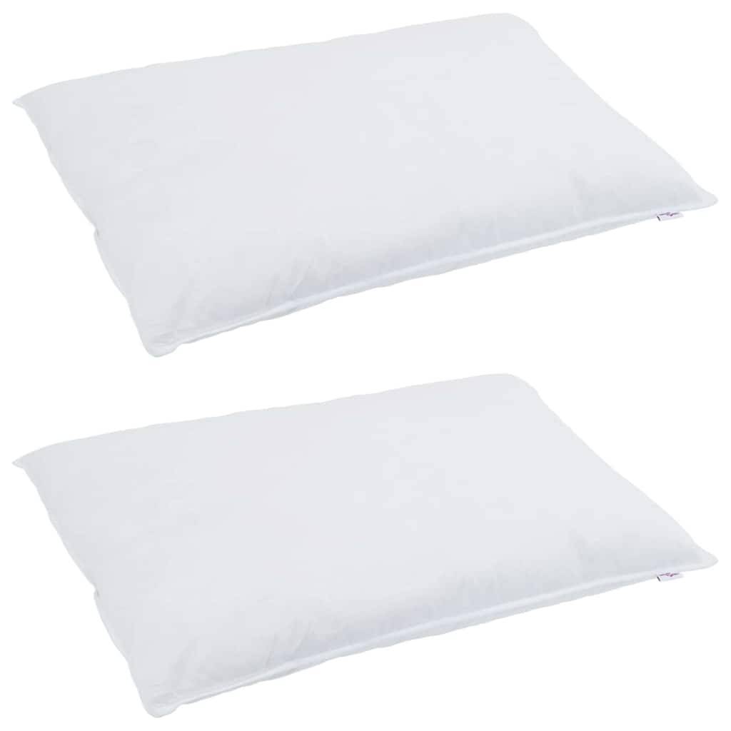 vidaXL Kopfkissen mit Kissen 2 pcs Weiß 40 x 80 cm Feder