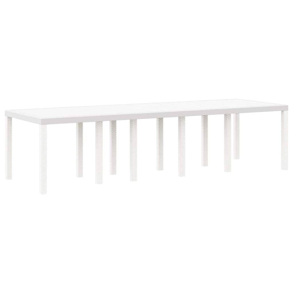 vidaXL Garten Essgruppe 13 pcs Weiß Poly Rattan