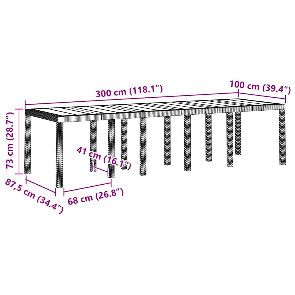 vidaXL Garten Essgruppe 13 pcs Weiß Poly Rattan