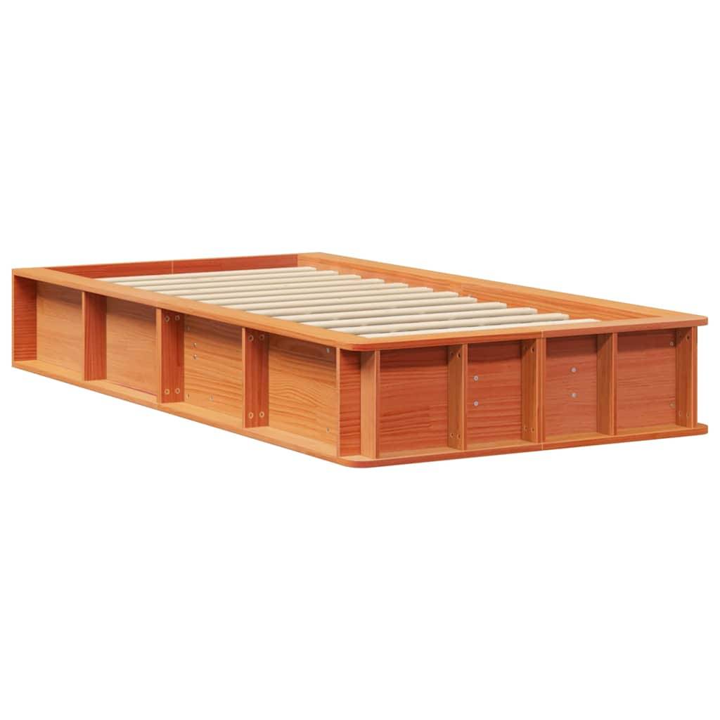 vidaXL Bettrahmen Wachsbraun 80 x 200 cm Massives Kiefernholz