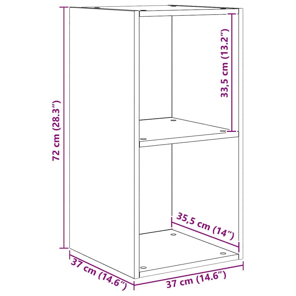 vidaXL TV-Schrankset Artisan-Eiche 37 x 37 x 72 cm Holzwerkstoff