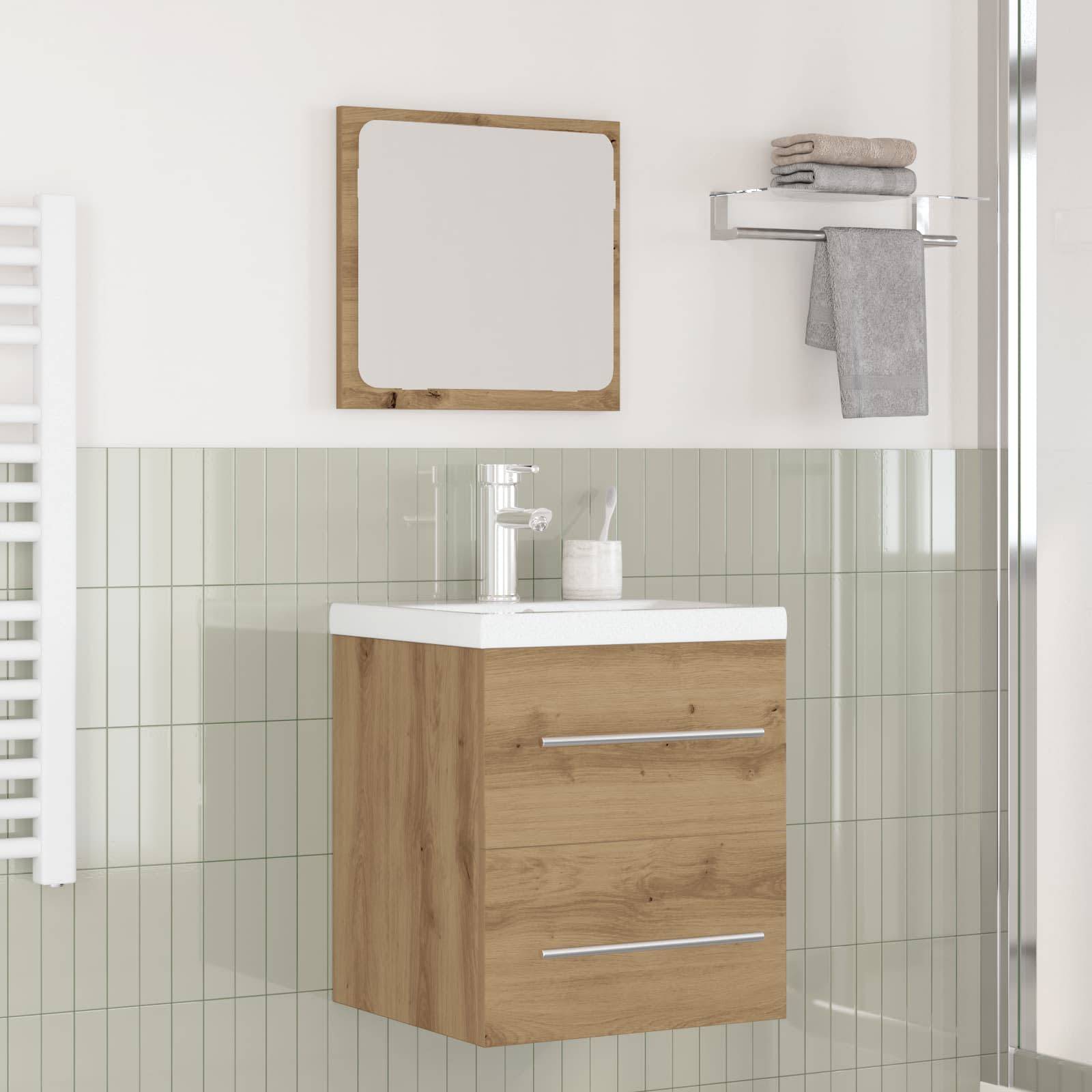 vidaXL Badezimmermöbel-Set 2 pcs Artisan-Eiche Holzwerkstoff