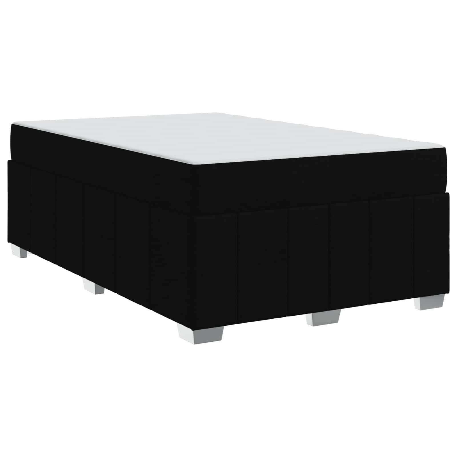 vidaXL Bettrahmen mit Matratze Schwarz 120 x 200 cm Stoff