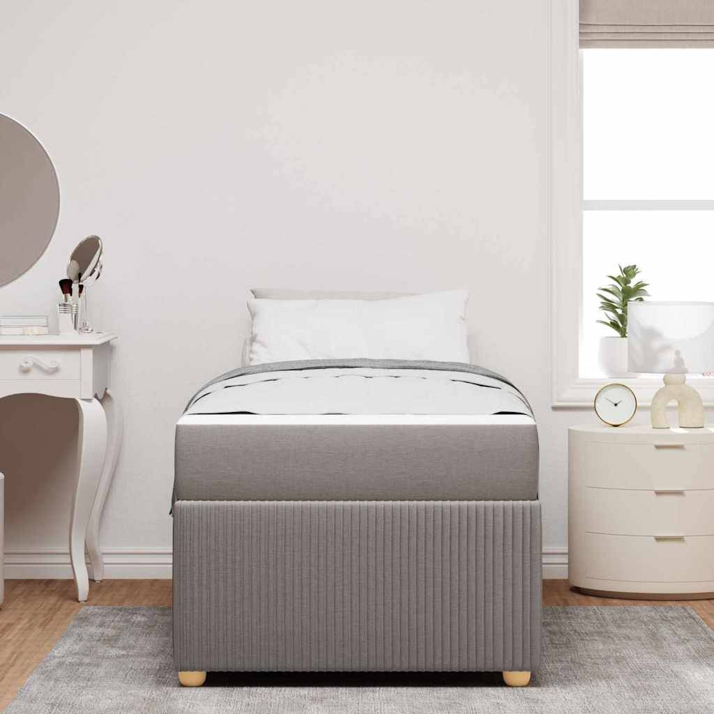 vidaXL Bettrahmen mit Matratze Taupe 80 x 200 cm Stoff