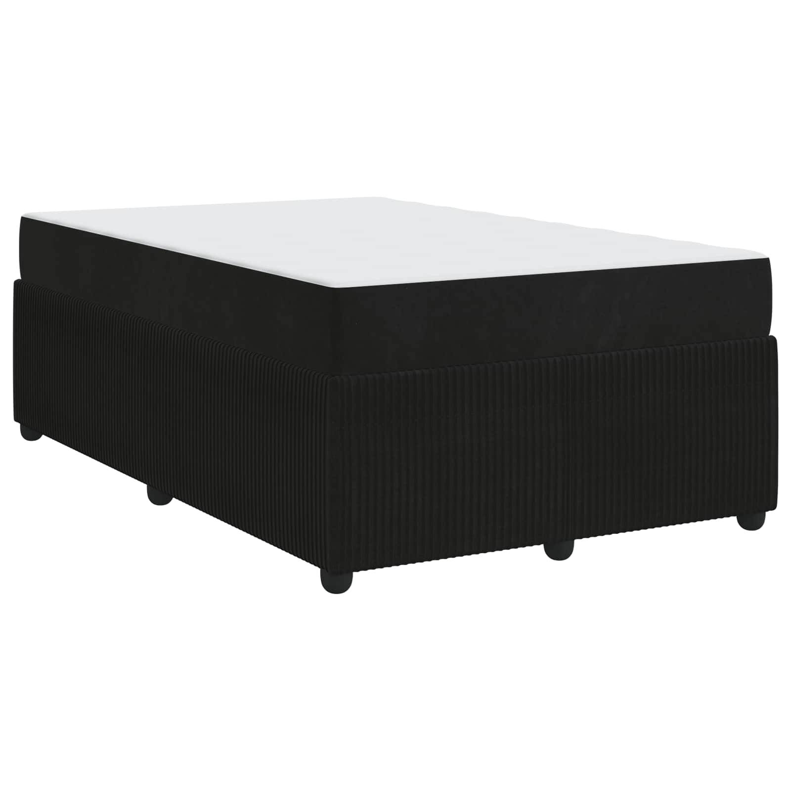vidaXL Bettrahmen mit Matratze Schwarz 120 x 200 cm Stoff