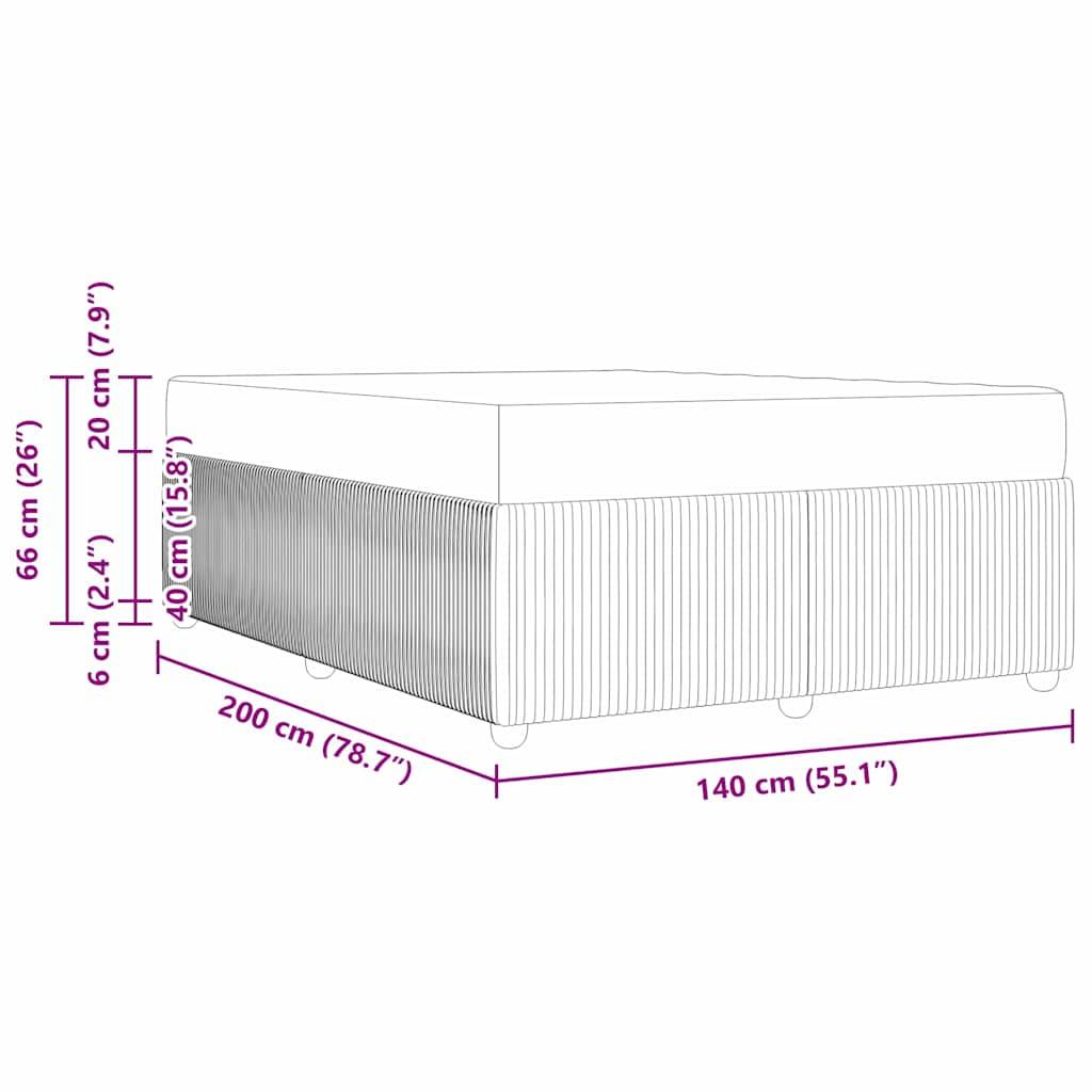Eine Skizze eines rechteckigen Ottomans mit Abmessungen: 200 cm (78,7