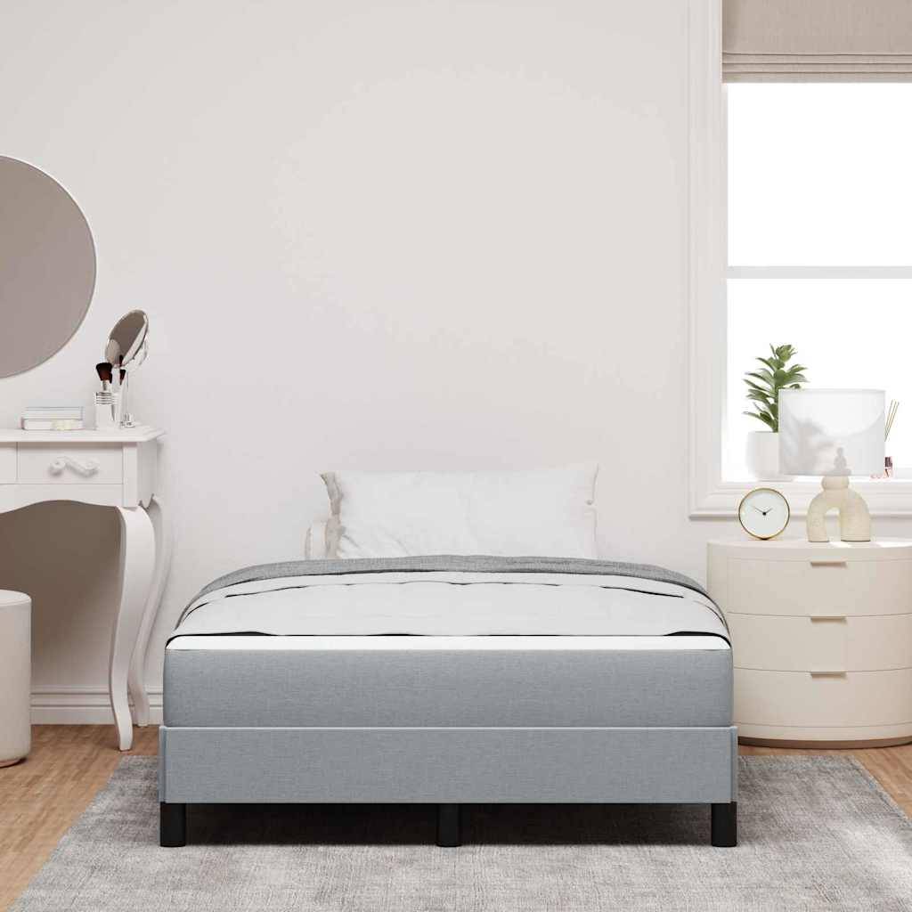 vidaXL Boxspringbett mit Matratze Hellgrau 120 x 190 cm Stoff