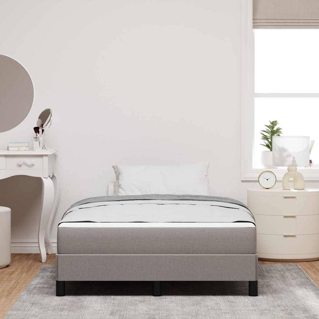 vidaXL Boxspringbett mit Matratze Taupe 120 x 190 cm Stoff