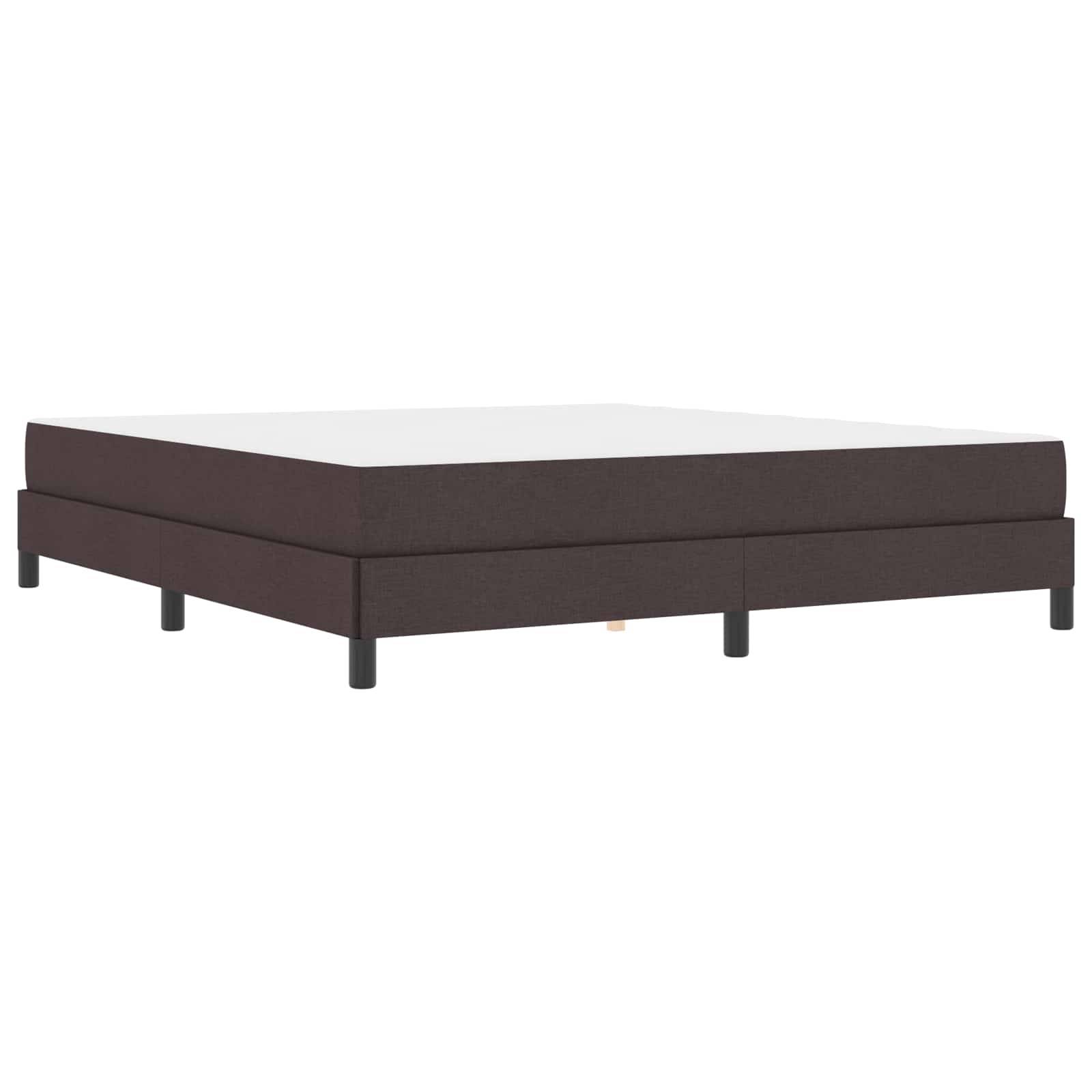 vidaXL Boxspringbett mit Matratze Dunkelbraun 180 x 200 cm Stoff