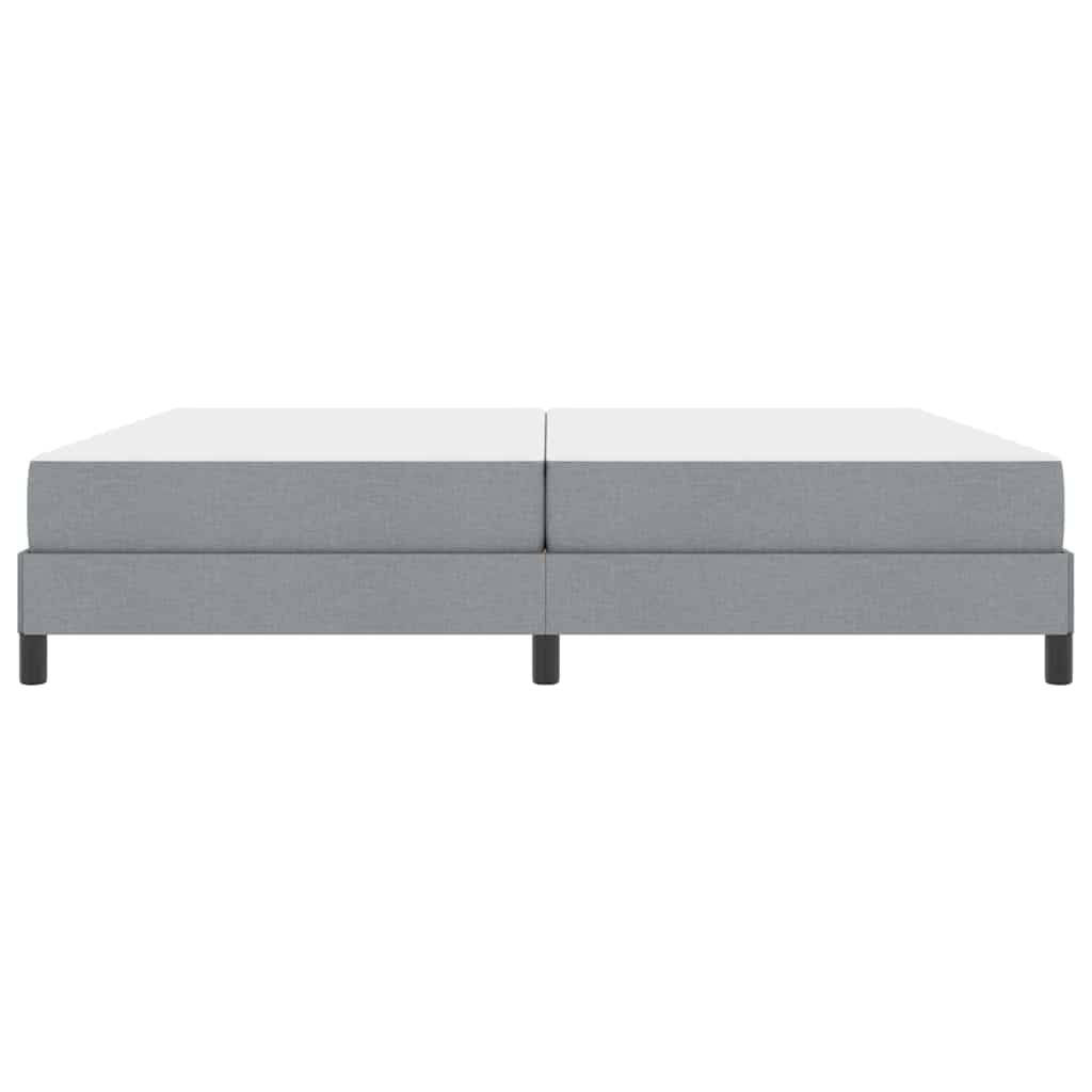 vidaXL Boxspringbett mit Matratze Hellgrau 200 x 200 cm Stoff