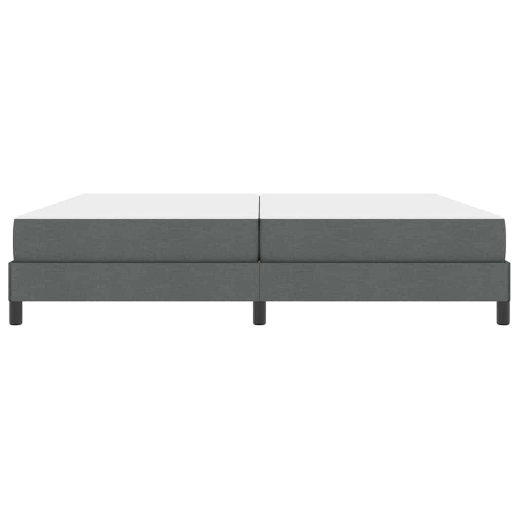 vidaXL Boxspringbett mit Matratze Dunkelgrau 200 x 200 cm Stoff