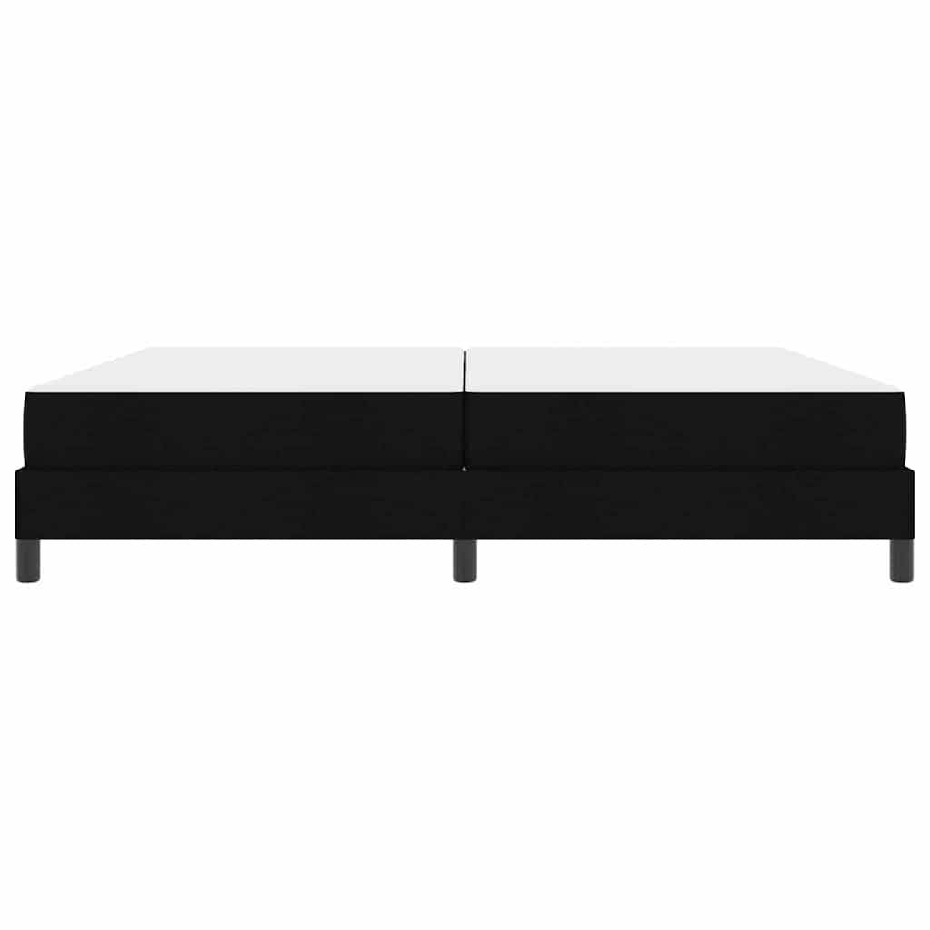 vidaXL Boxspringbett mit Matratze Schwarz 200 x 200 cm Stoff