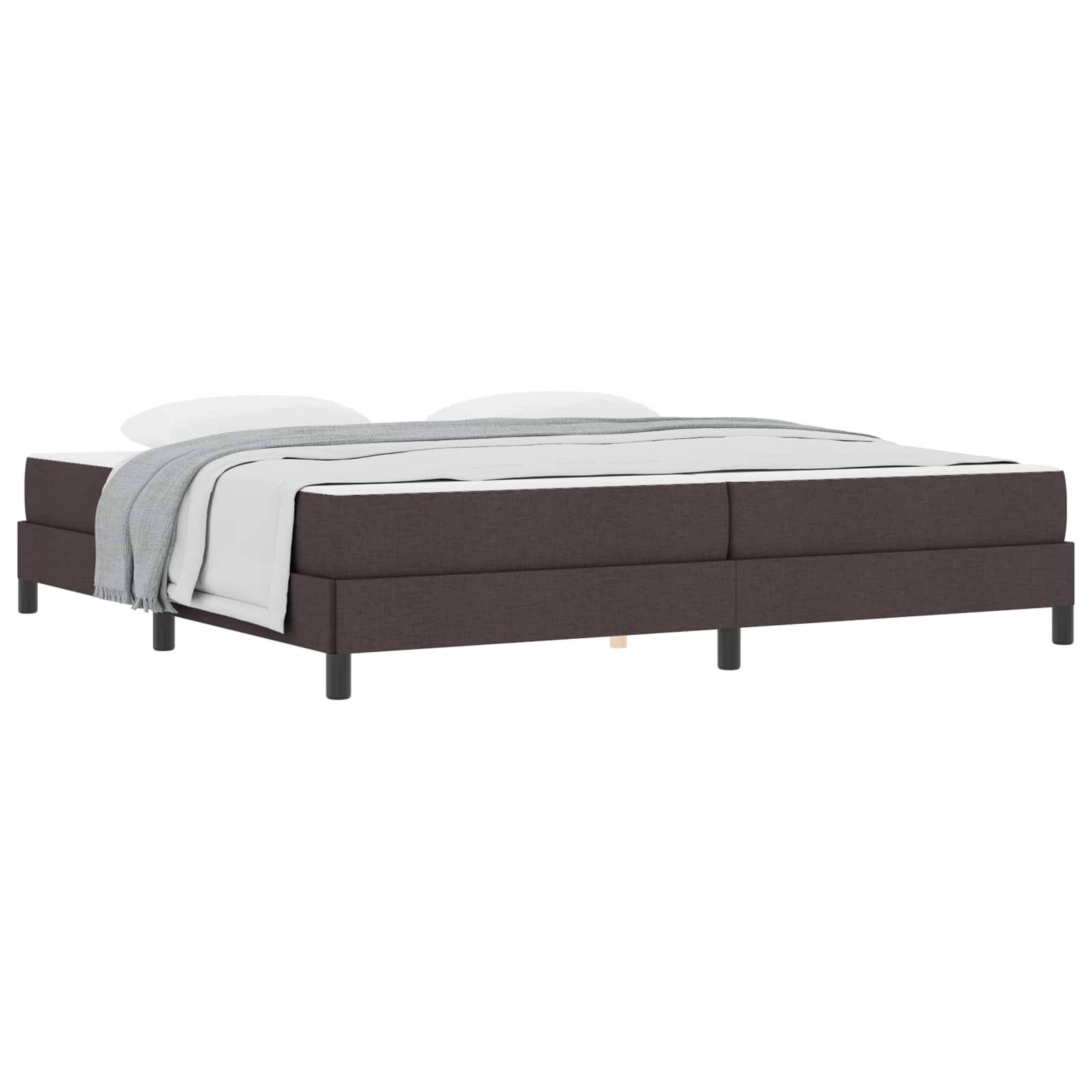 vidaXL Boxspringbett mit Matratze Dunkelbraun 200 x 200 cm Stoff