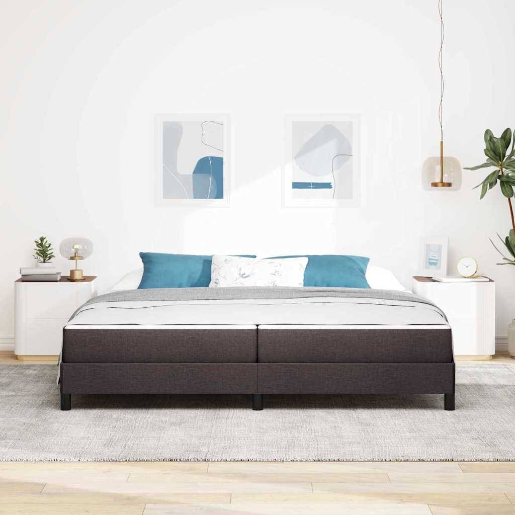 vidaXL Boxspringbett mit Matratze Dunkelbraun 200 x 200 cm Stoff